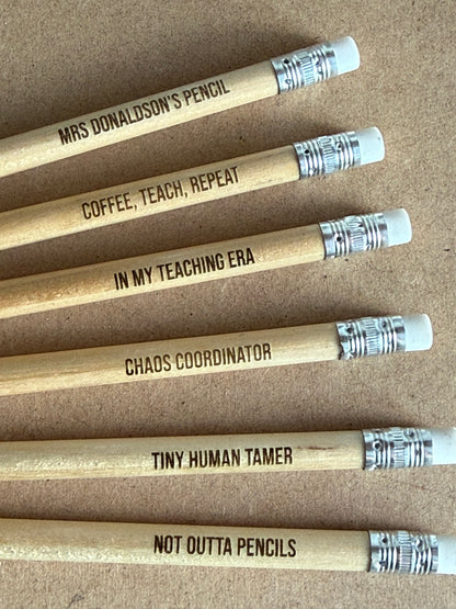 Personalised Engraved Pencils